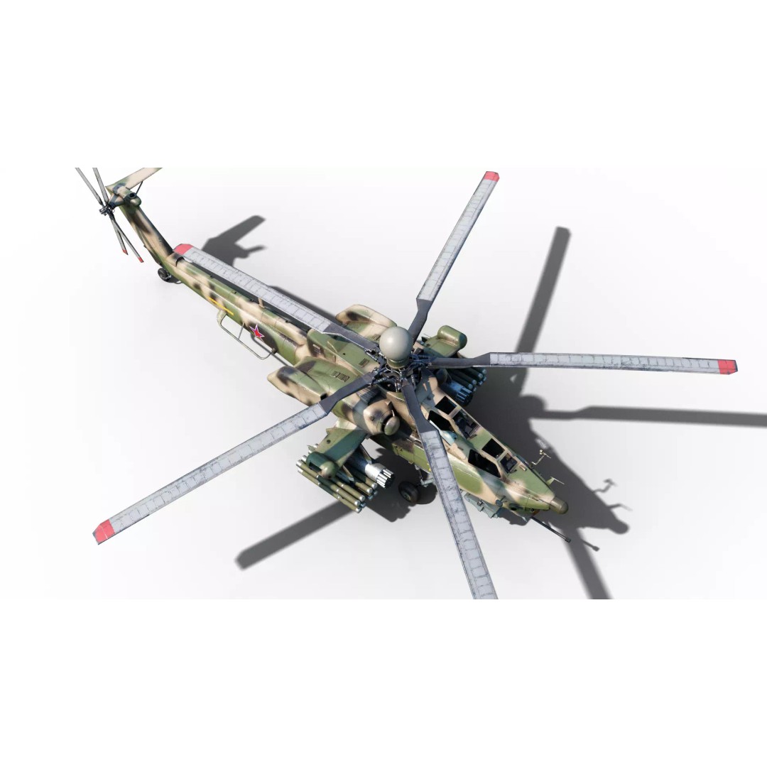 Russian MI-28N Havoc Attack Helicopter 3D Model – PBR Game Asset, FBX - View 17