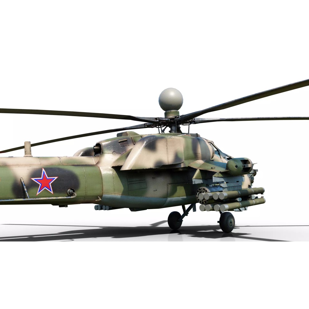 Russian MI-28N Havoc Attack Helicopter 3D Model – PBR Game Asset, FBX - View 20