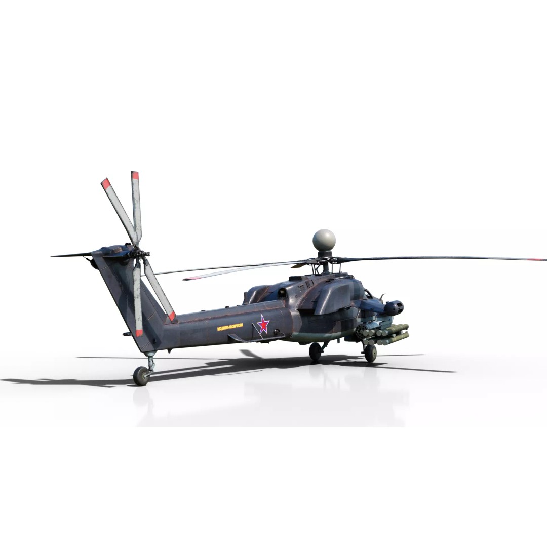 Russian MI-28N Havoc Attack Helicopter 3D Model – PBR Game Asset, FBX - View 6