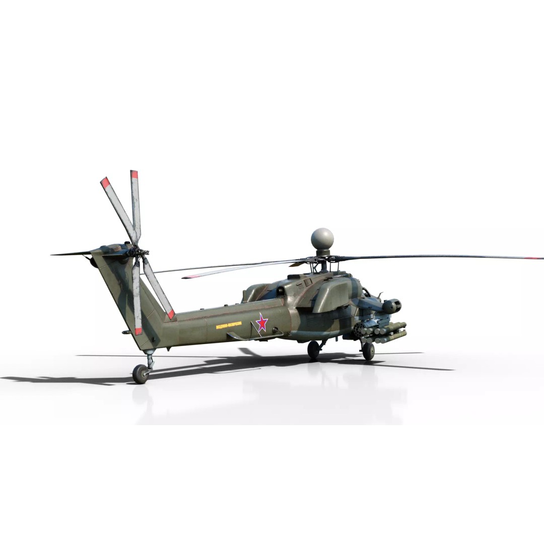 Russian MI-28N Havoc Attack Helicopter 3D Model – PBR Game Asset, FBX - View 7
