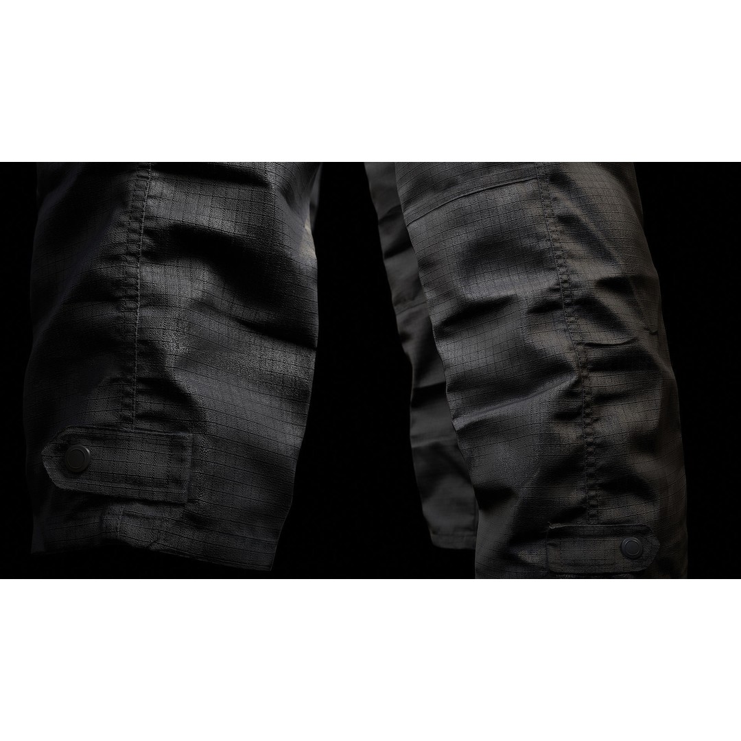 Cargo Pants 3D Model – Low Poly Game Asset, FBX, OBJ, PBR - View 15