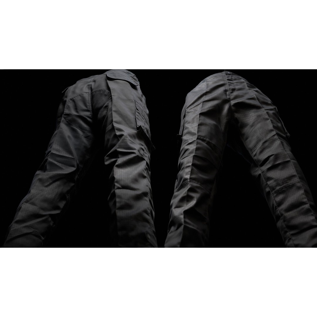 Cargo Pants 3D Model – Low Poly Game Asset, FBX, OBJ, PBR - View 16