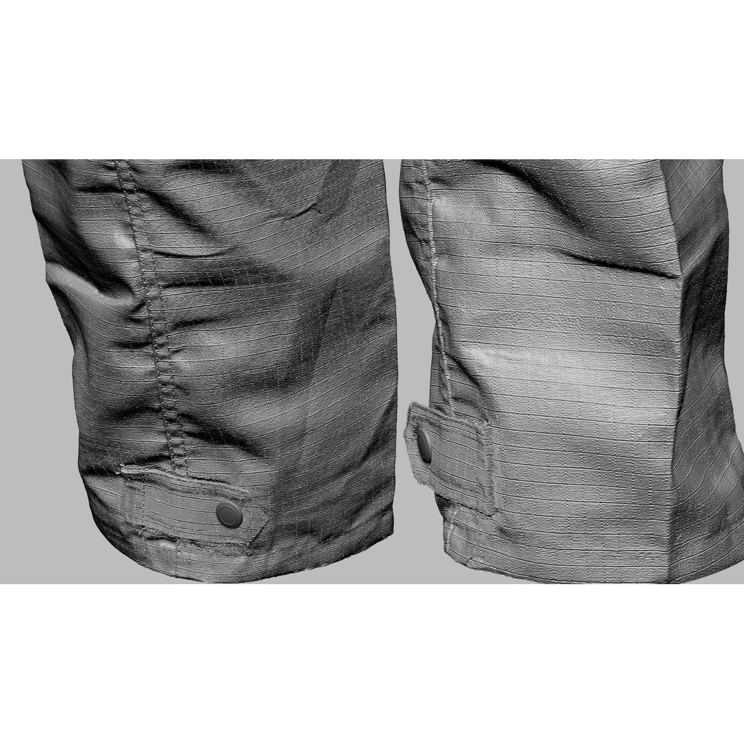 Cargo Pants 3D Model – Low Poly Game Asset, FBX, OBJ, PBR - View 26
