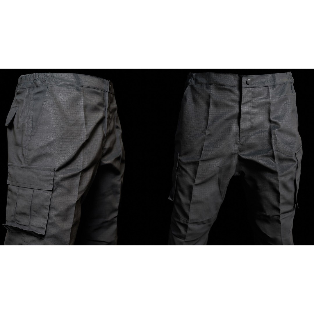 Cargo Pants 3D Model – Low Poly Game Asset, FBX, OBJ, PBR - View 8