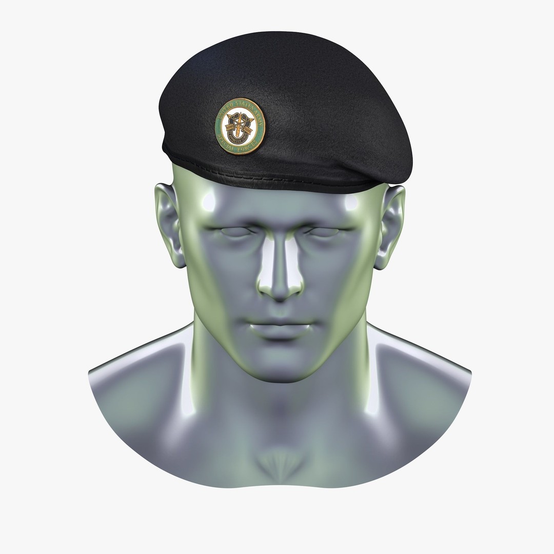 Special Forces Beret 3D Model – Low Poly Game Ready Asset, FBX, OBJ - View 12