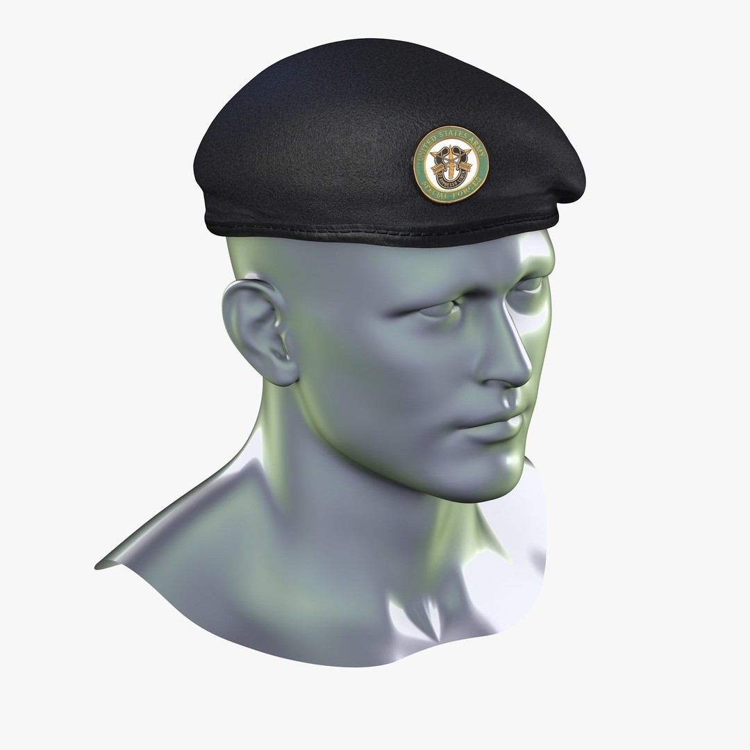 Special Forces Beret 3D Model – Low Poly Game Ready Asset, FBX, OBJ - View 13