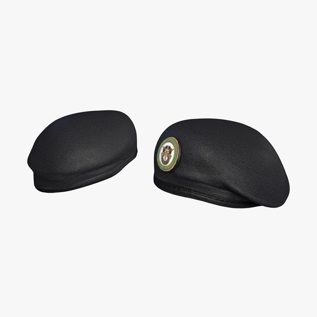Special Forces Beret 3D Model – Low Poly Game Ready Asset, FBX, OBJ - View 14
