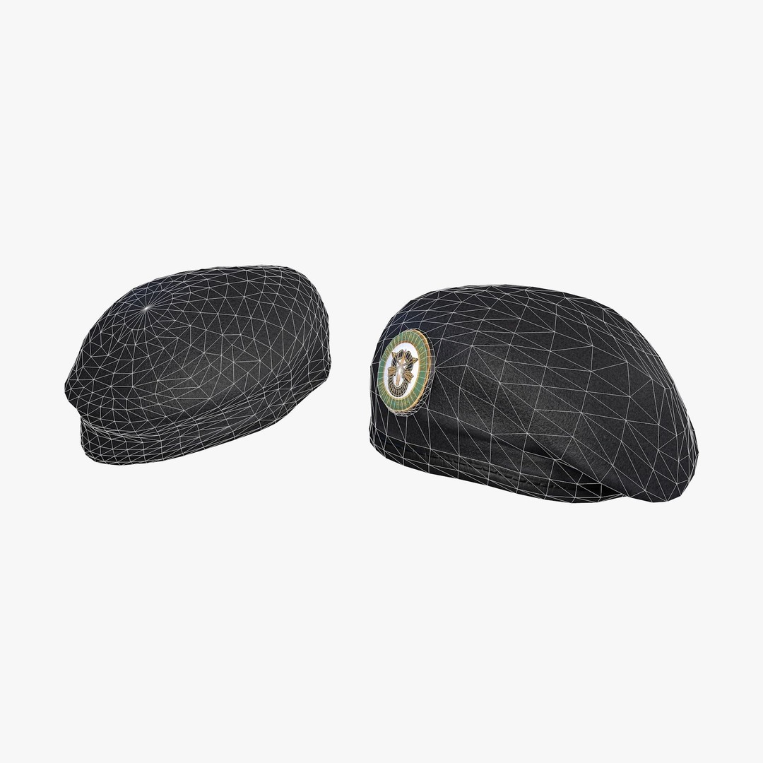Special Forces Beret 3D Model – Low Poly Game Ready Asset, FBX, OBJ - View 15