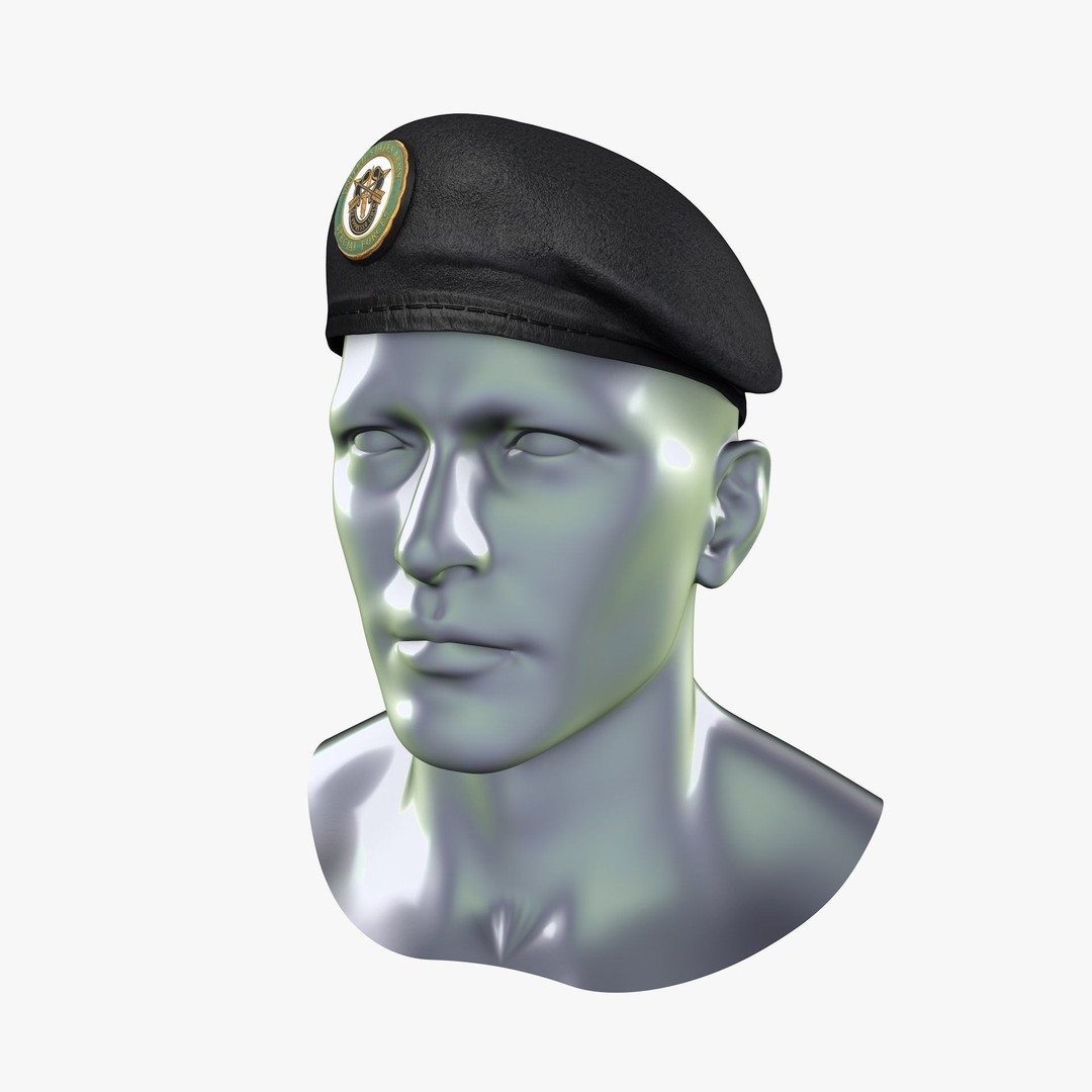 Special Forces Beret 3D Model – Low Poly Game Ready Asset, FBX, OBJ - View 5