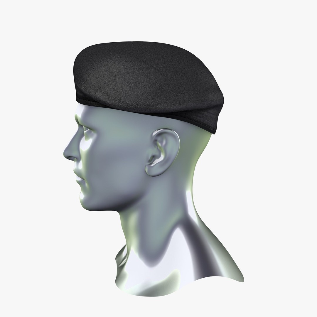 Special Forces Beret 3D Model – Low Poly Game Ready Asset, FBX, OBJ - View 6