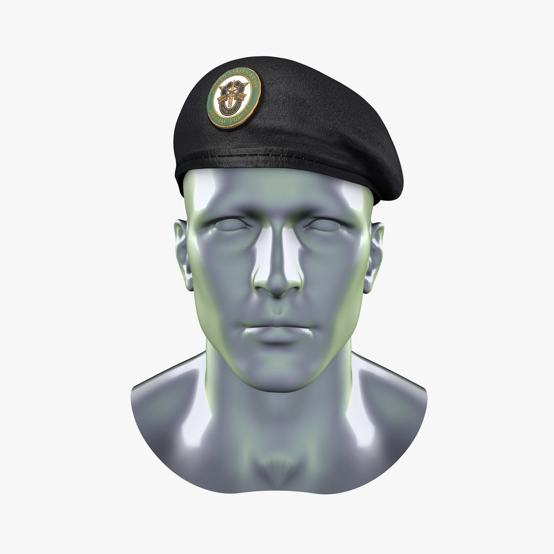 Special Forces Beret 3D Model – Low Poly Game Ready Asset, FBX, OBJ - View 8