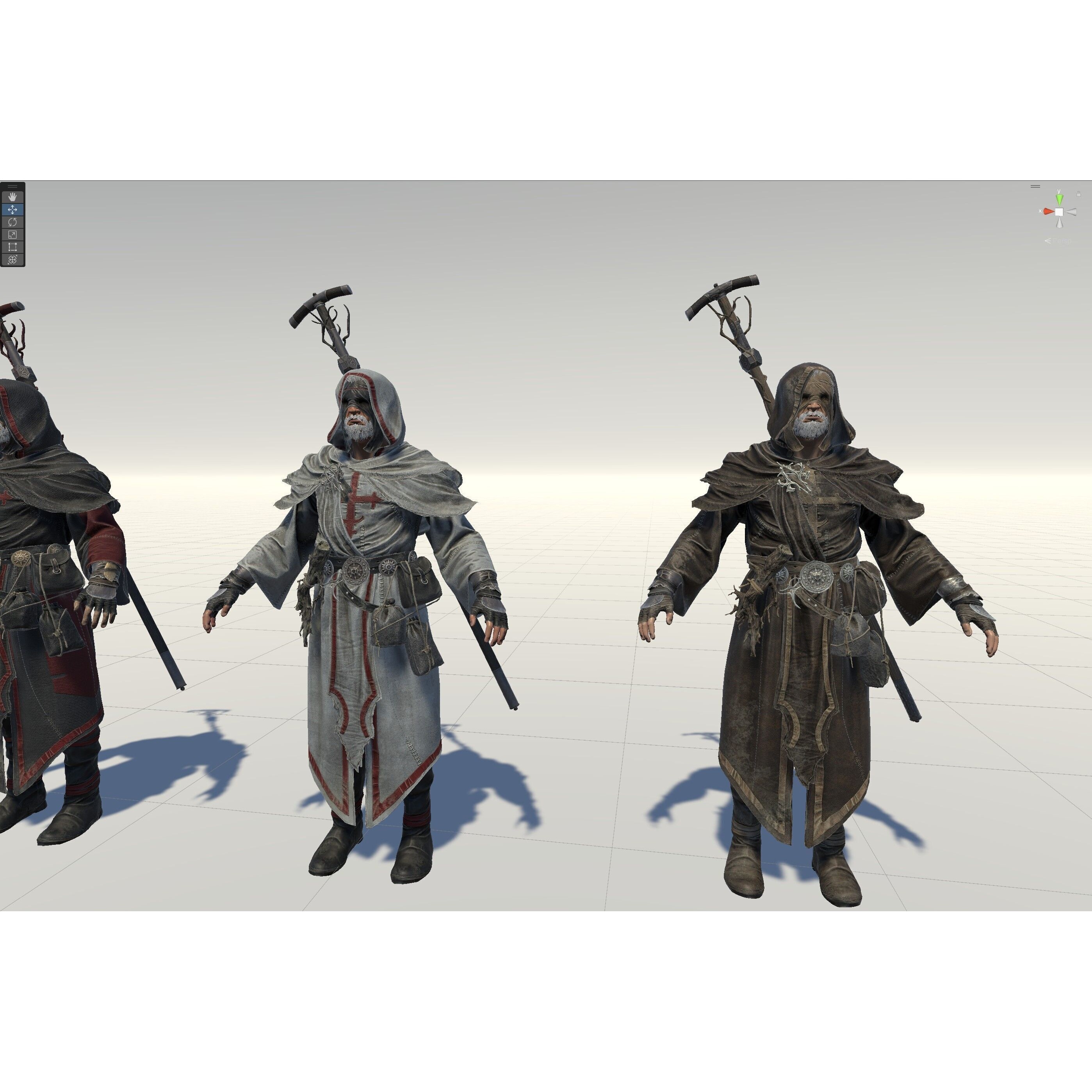 Old Mage - Low-Poly Game-Ready 3D Model