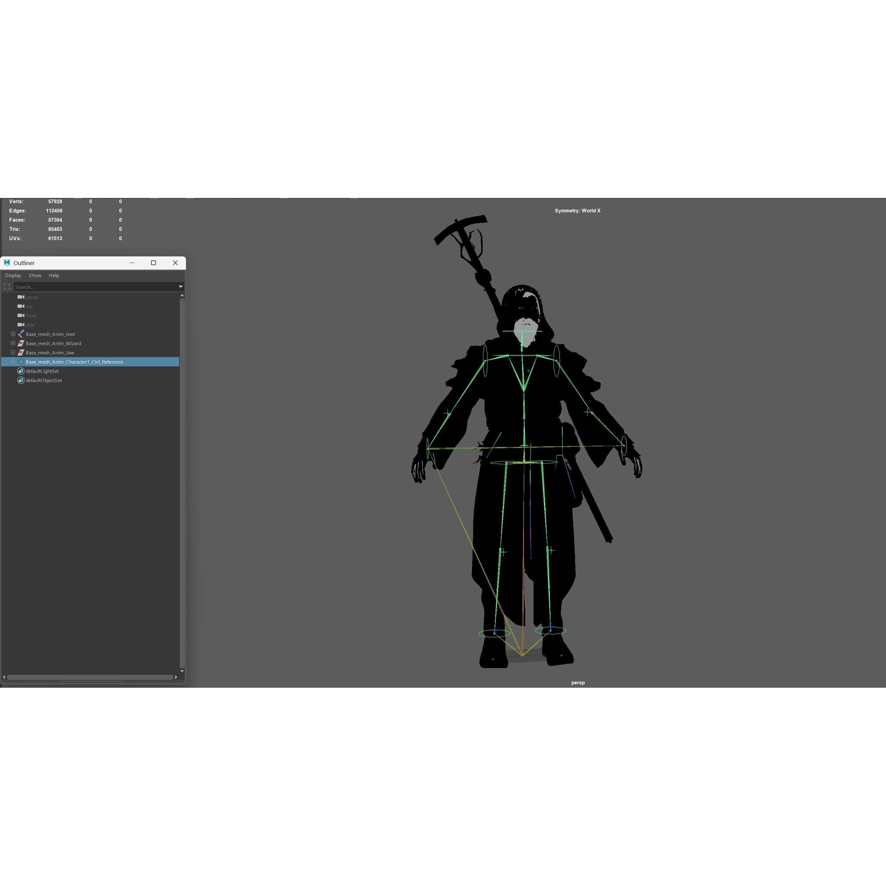 Old Mage - Low-Poly Game-Ready 3D Model - View 40