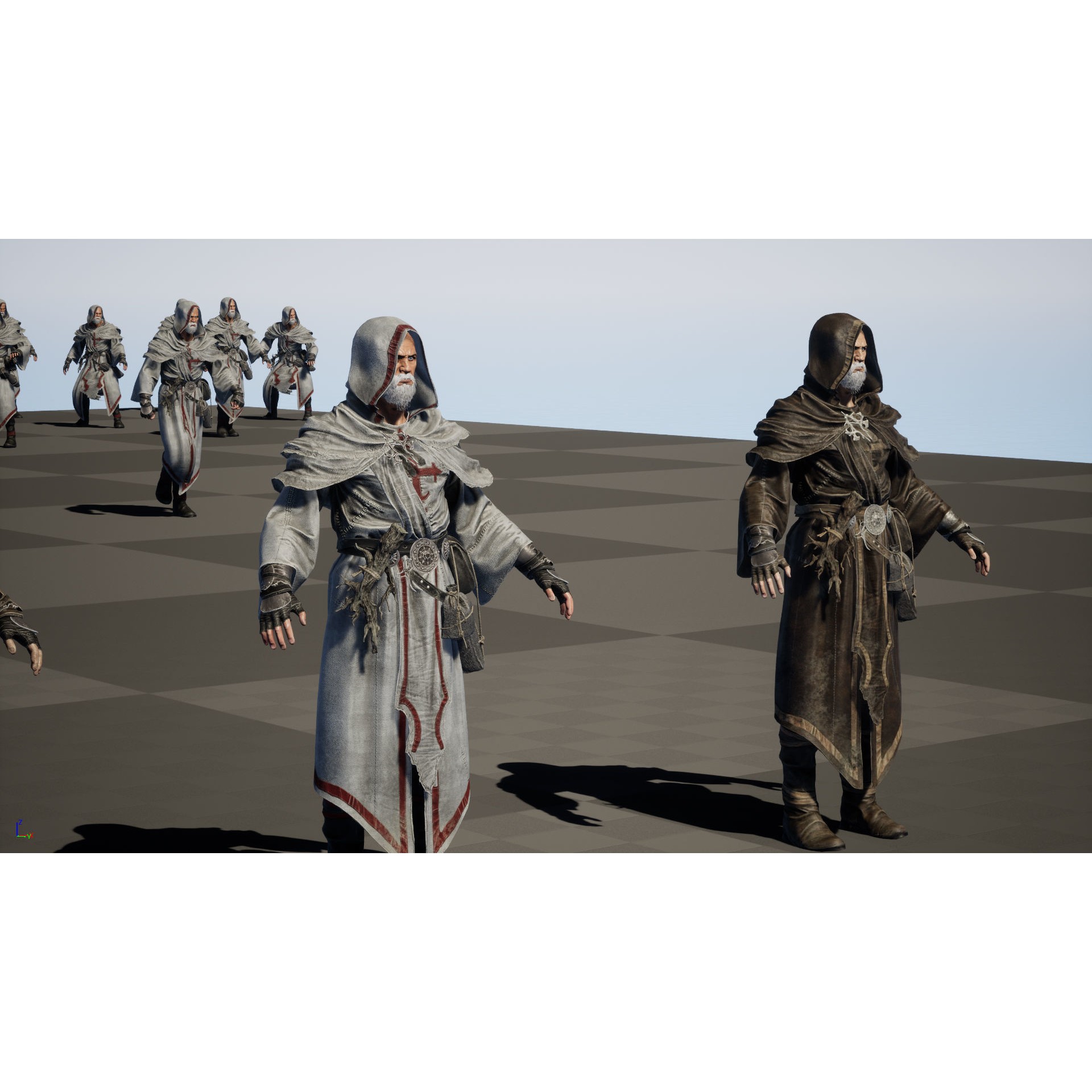 Old Mage - Low-Poly Game-Ready 3D Model - View 44