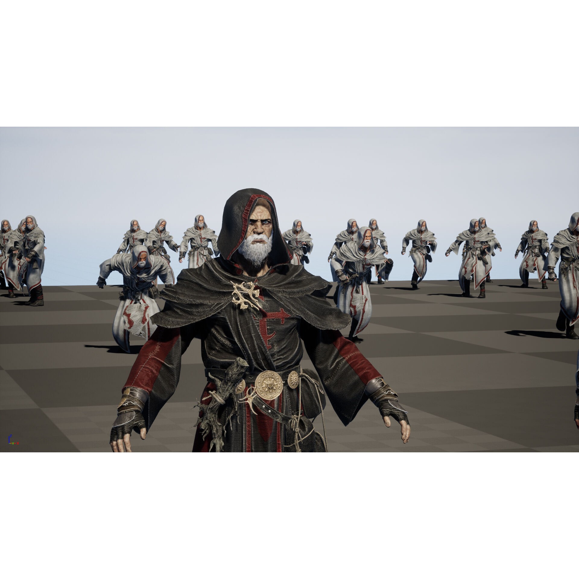 Old Mage - Low-Poly Game-Ready 3D Model - View 45