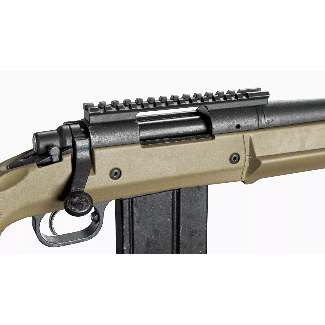Remington 700 Tactical Sniper Rifle 3D Model – Low Poly Game Asset, FBX - View 19