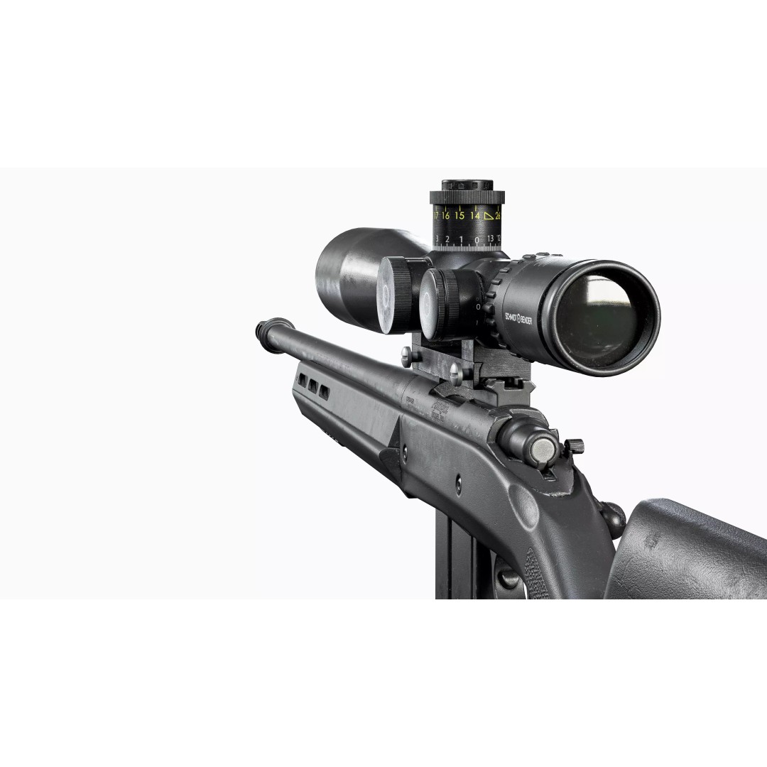 Remington 700 Tactical Sniper Rifle 3D Model – Low Poly Game Asset, FBX - View 4