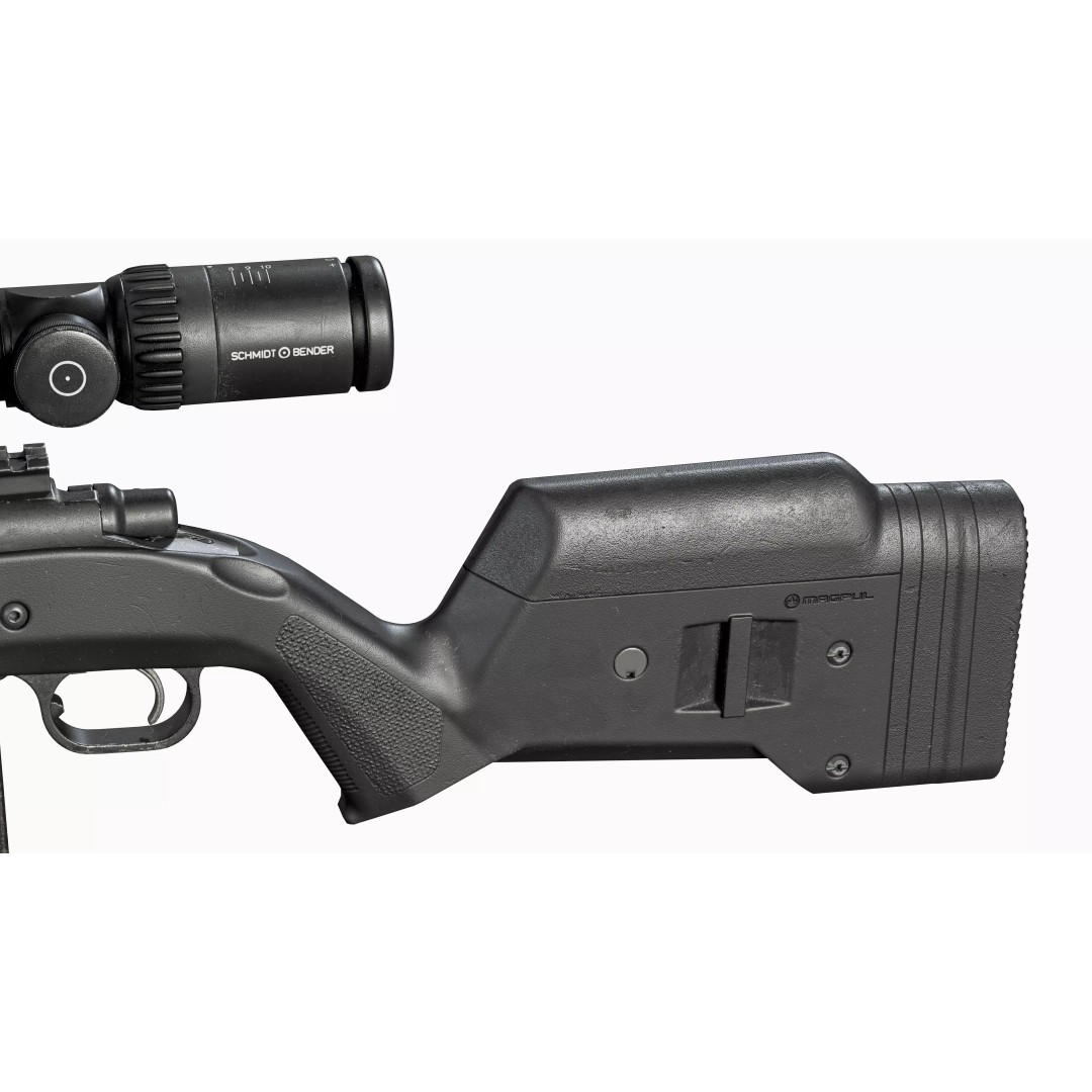 Remington 700 Tactical Sniper Rifle 3D Model – Low Poly Game Asset, FBX - View 6