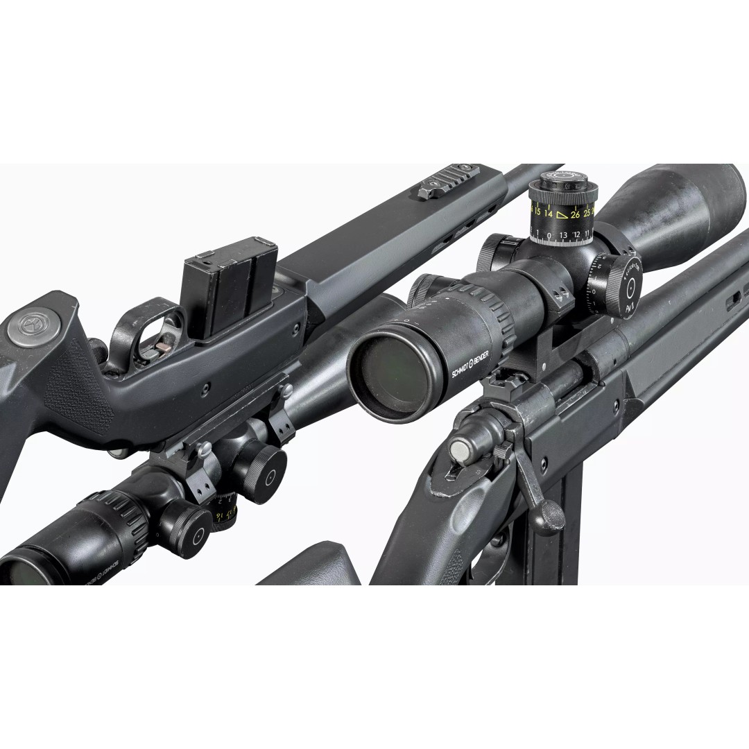 Remington 700 Tactical Sniper Rifle 3D Model – Low Poly Game Asset, FBX - View 9
