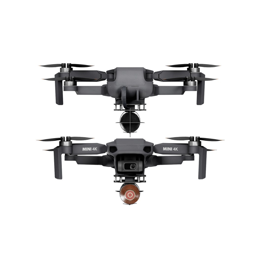 DJI Mini 4K Drone 3D Model – Low Poly Game Ready Asset, FBX, OBJ - View 7