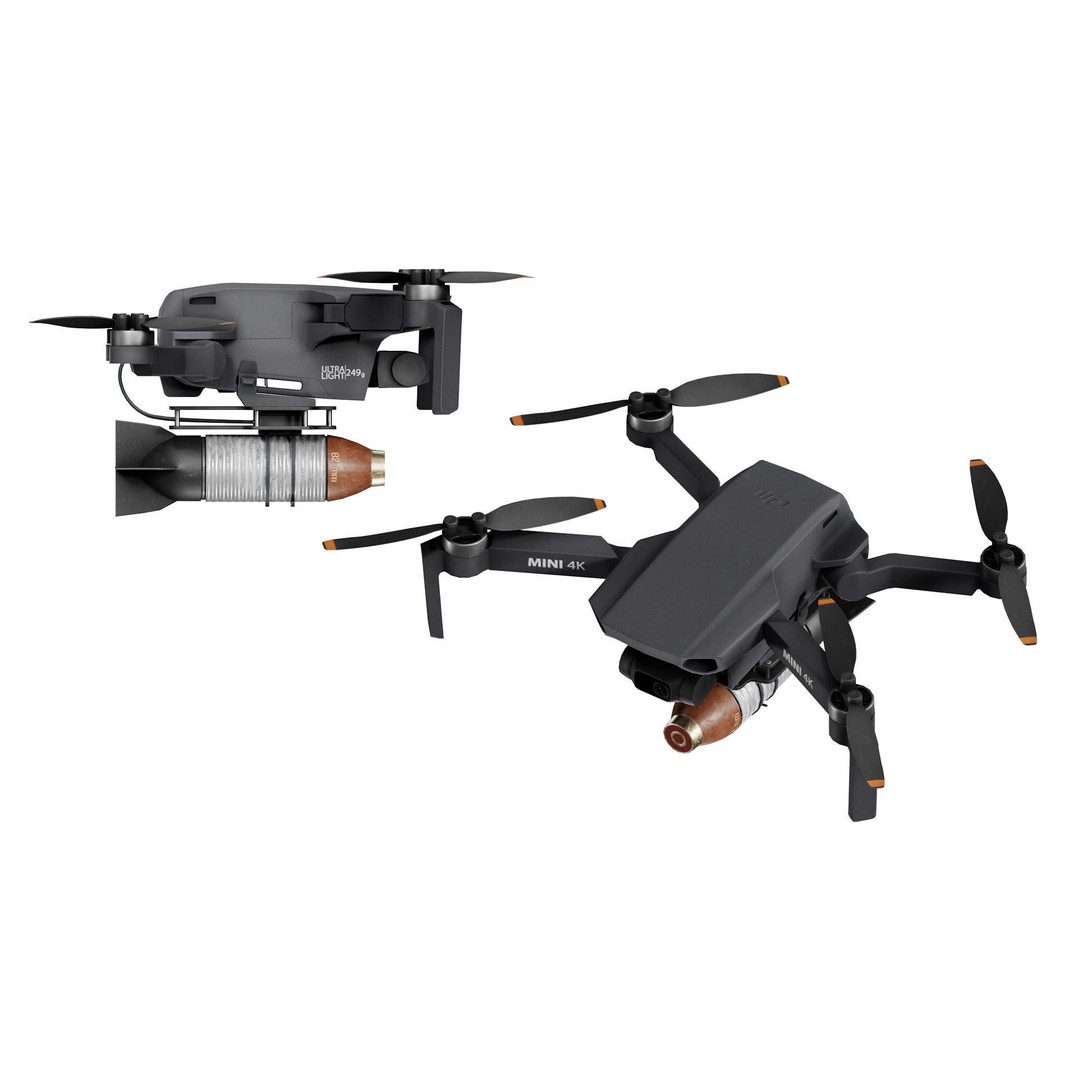 DJI Mini 4K Drone 3D Model – Low Poly Game Ready Asset, FBX, OBJ - View 8