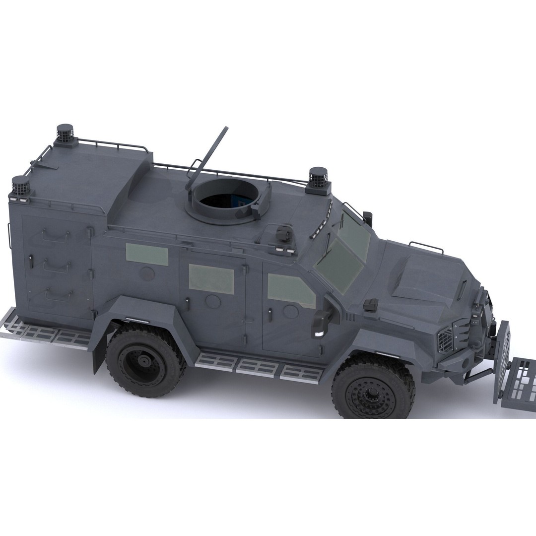 Lenco Bombcat Armored Vehicle 3D Model – High Poly PBR Asset, FBX & OBJ