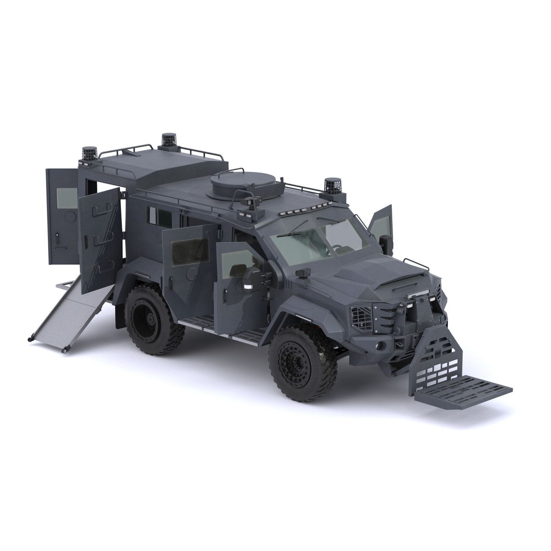 Lenco Bombcat Armored Vehicle 3D Model – High Poly PBR Asset, FBX & OBJ - View 17
