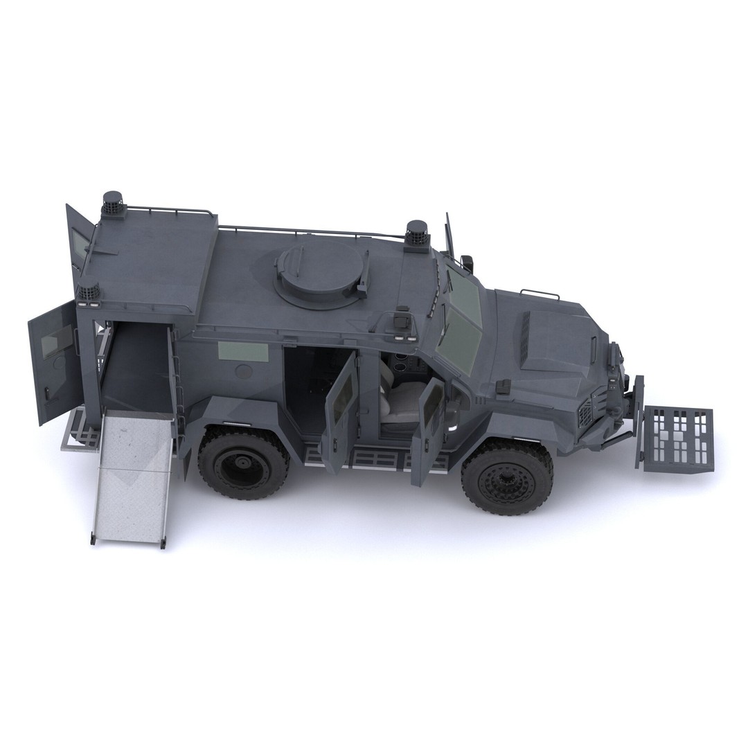 Lenco Bombcat Armored Vehicle 3D Model – High Poly PBR Asset, FBX & OBJ - View 19