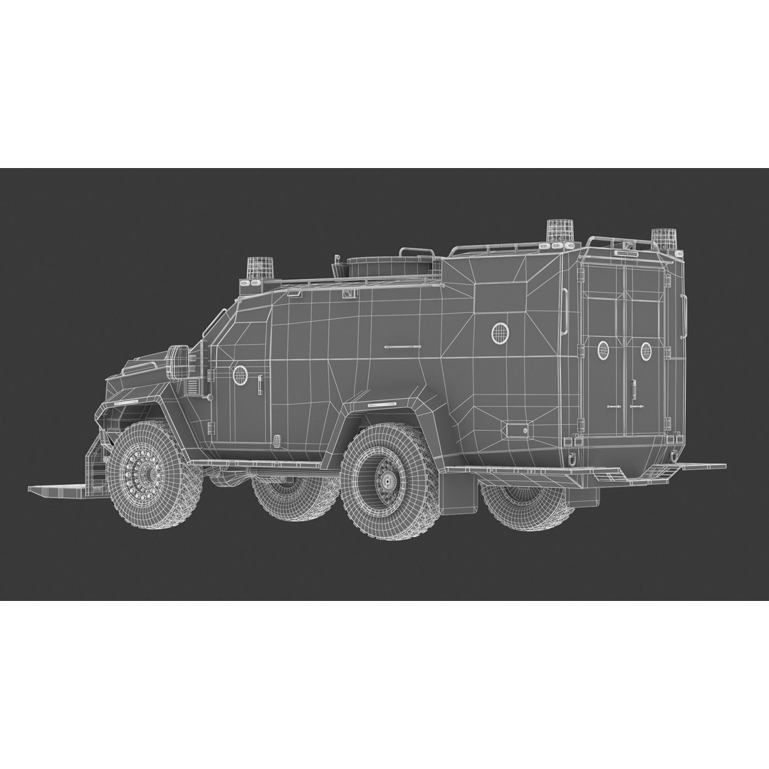 Lenco Bombcat Armored Vehicle 3D Model – High Poly PBR Asset, FBX & OBJ - View 23