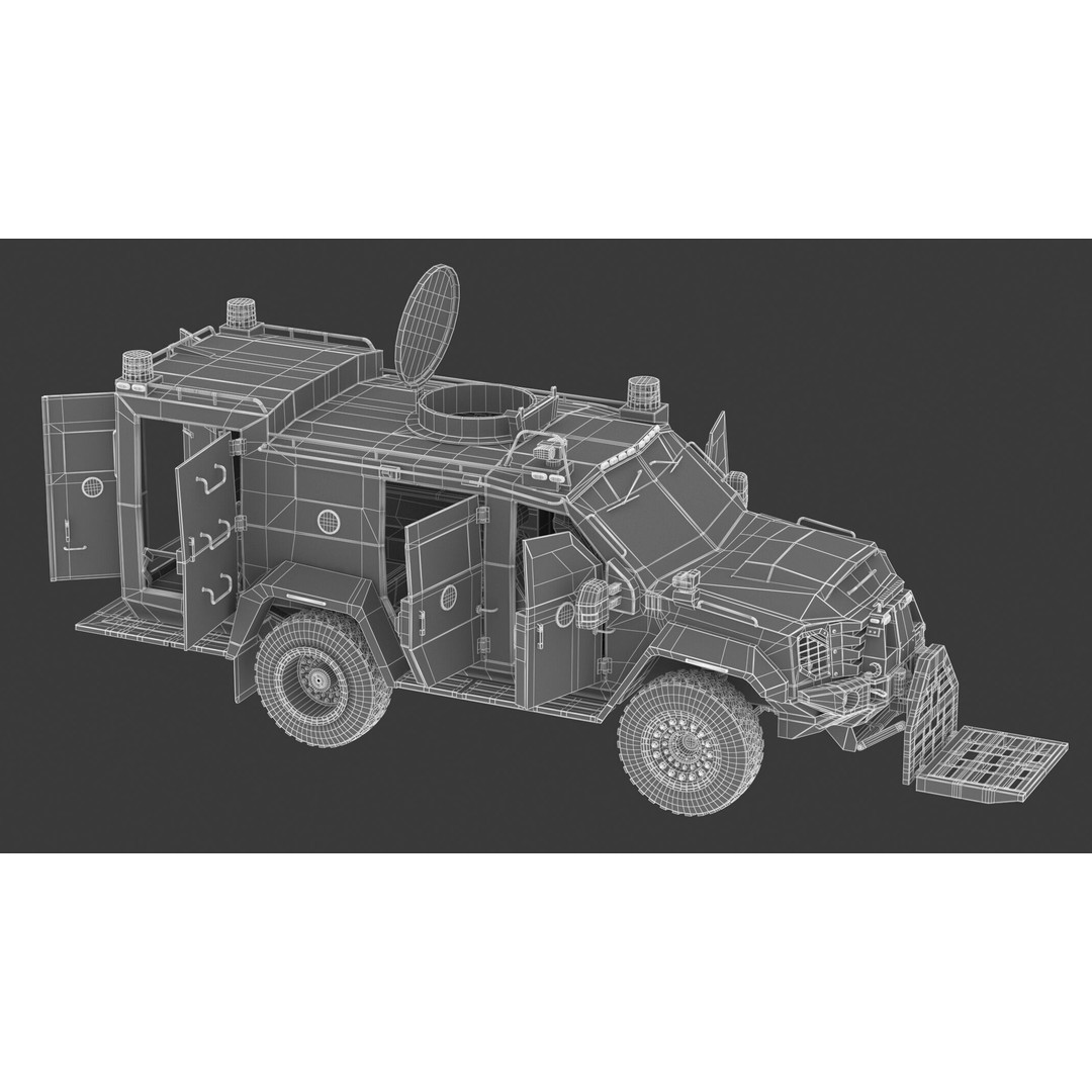Lenco Bombcat Armored Vehicle 3D Model – High Poly PBR Asset, FBX & OBJ - View 24