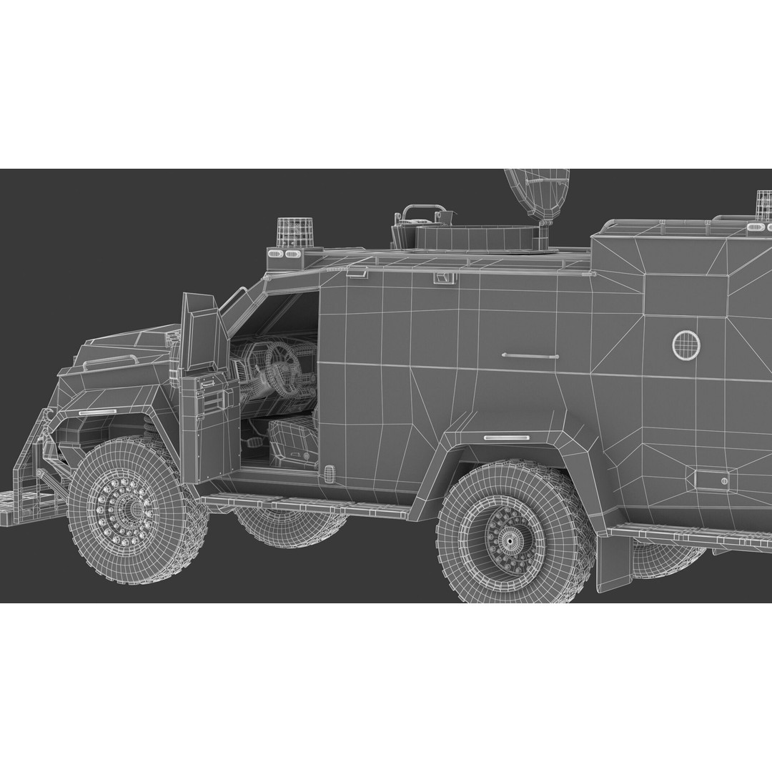 Lenco Bombcat Armored Vehicle 3D Model – High Poly PBR Asset, FBX & OBJ - View 26