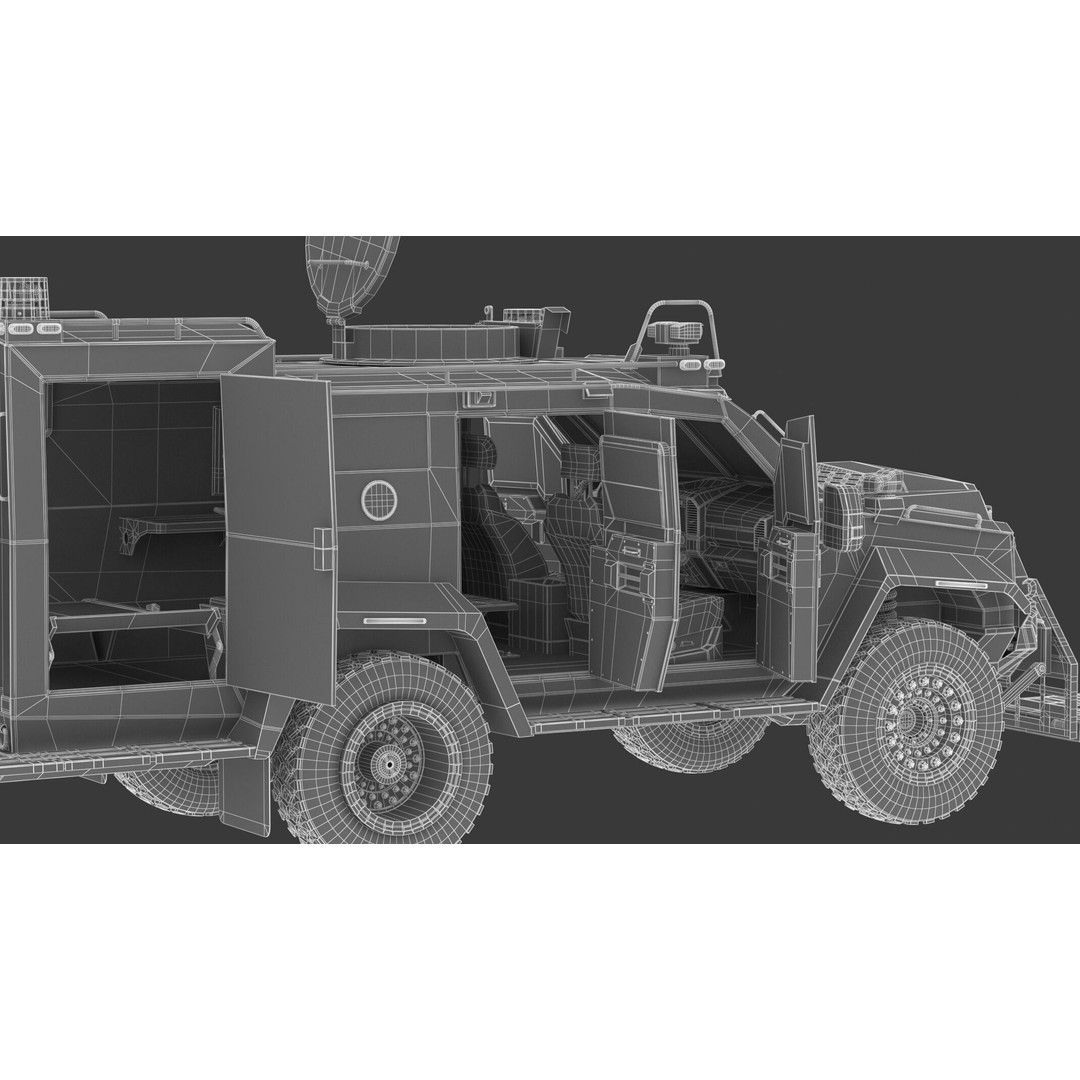 Lenco Bombcat Armored Vehicle 3D Model – High Poly PBR Asset, FBX & OBJ - View 27