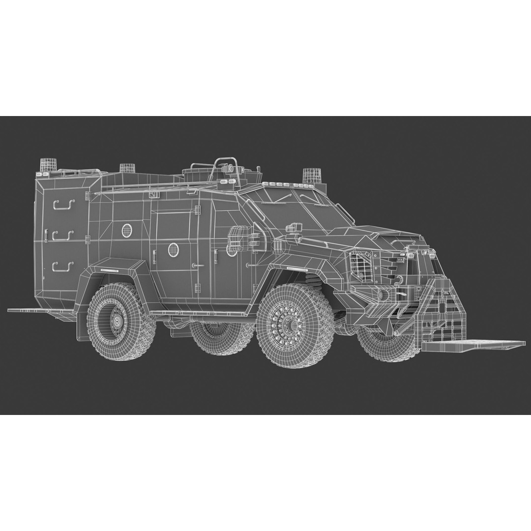 Lenco Bombcat Armored Vehicle 3D Model – High Poly PBR Asset, FBX & OBJ - View 3