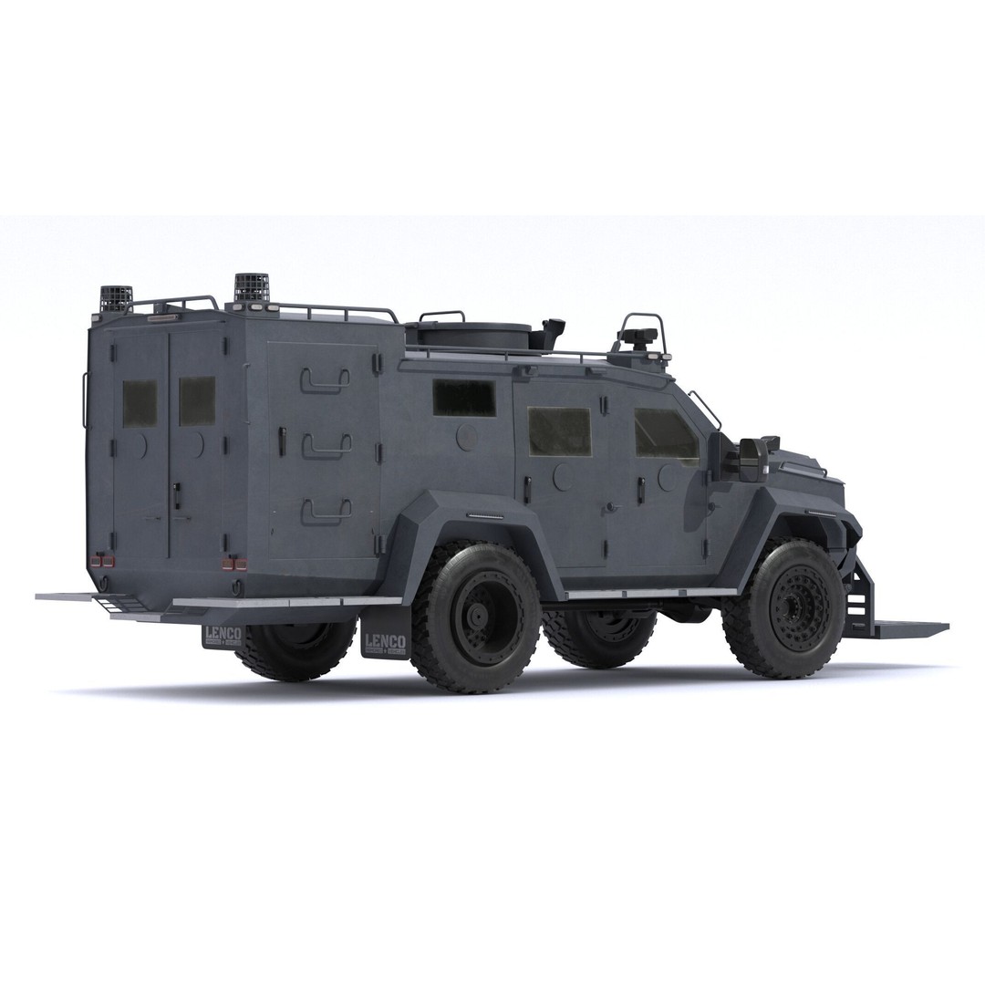 Lenco Bombcat Armored Vehicle 3D Model – High Poly PBR Asset, FBX & OBJ - View 5