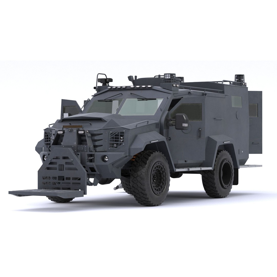Lenco Bombcat Armored Vehicle 3D Model – High Poly PBR Asset, FBX & OBJ - View 7