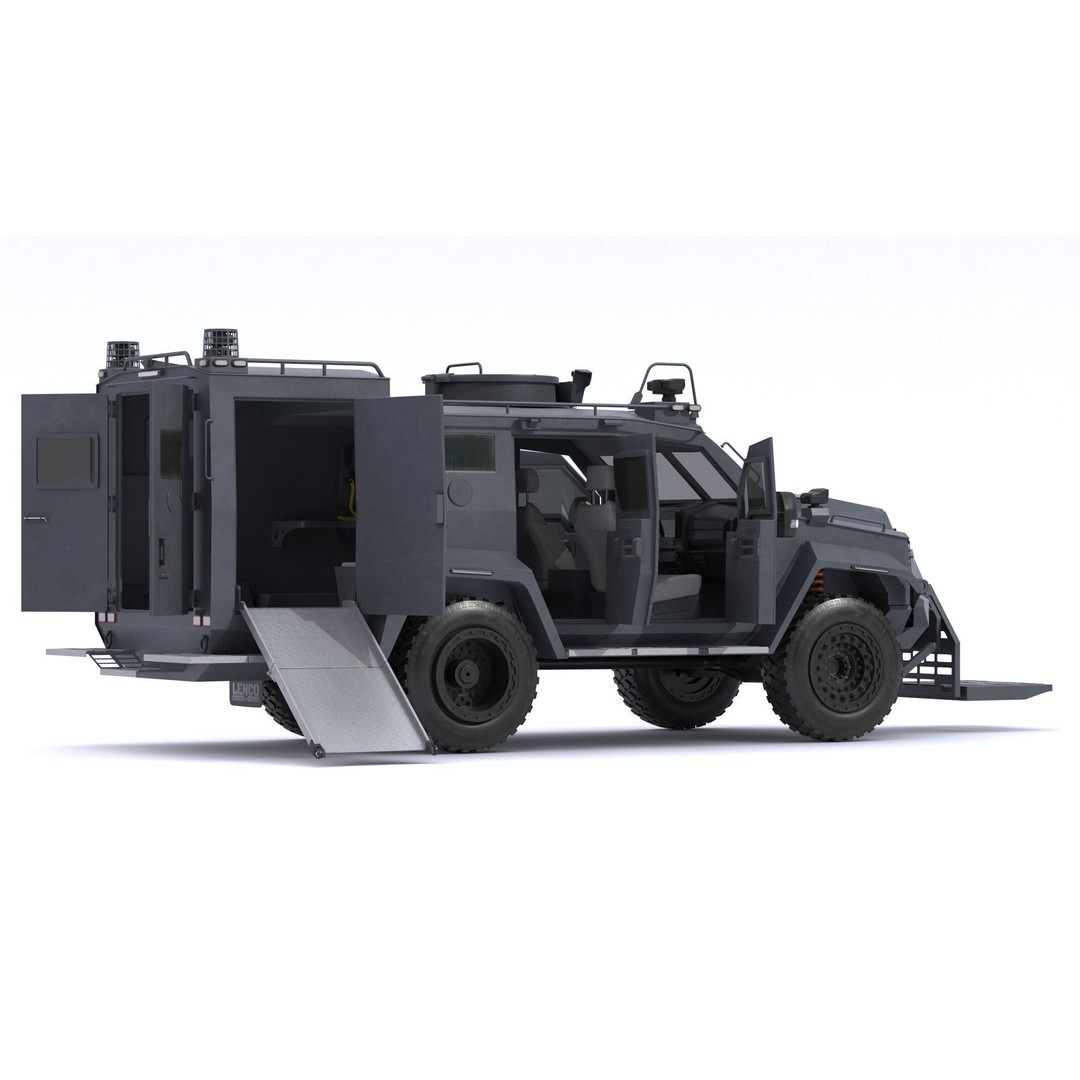 Lenco Bombcat Armored Vehicle 3D Model – High Poly PBR Asset, FBX & OBJ - View 8