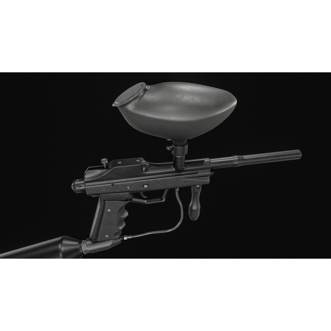 Paintball Gun 3D Model – Low Poly Game Asset, PBR Textures, FBX - View 18