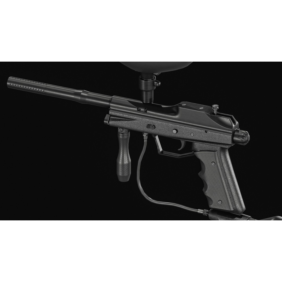 Paintball Gun 3D Model – Low Poly Game Asset, PBR Textures, FBX - View 24