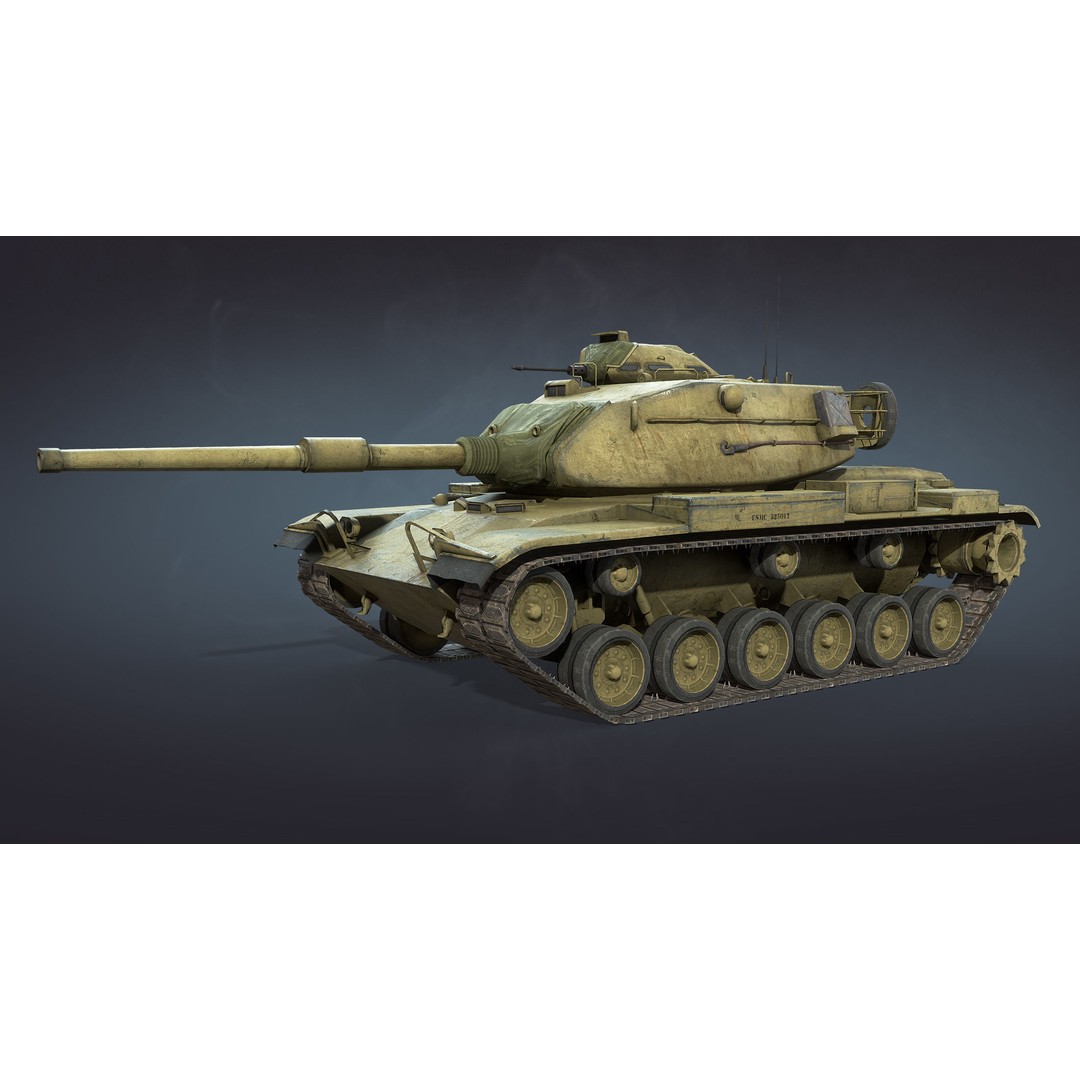 M60A1 Tank 3D Model – Low Poly Game Ready Asset, FBX, PBR - View 3
