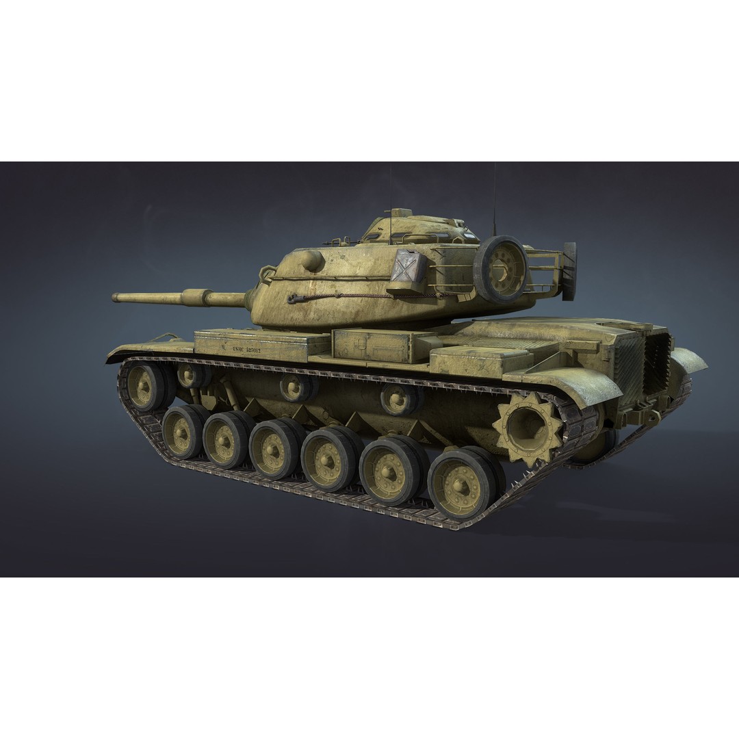 M60A1 Tank 3D Model – Low Poly Game Ready Asset, FBX, PBR - View 4