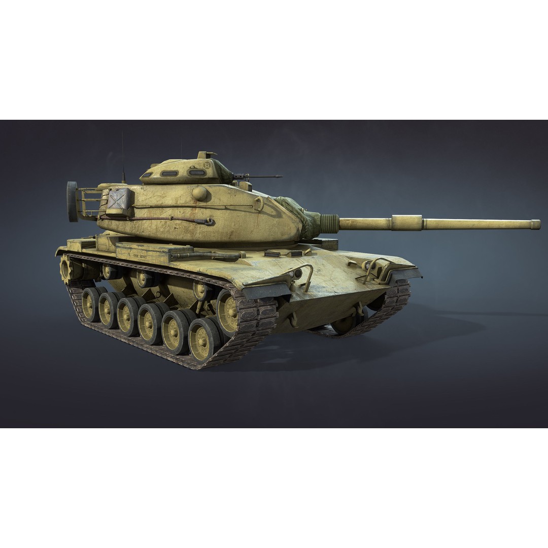 M60A1 Tank 3D Model – Low Poly Game Ready Asset, FBX, PBR - View 6