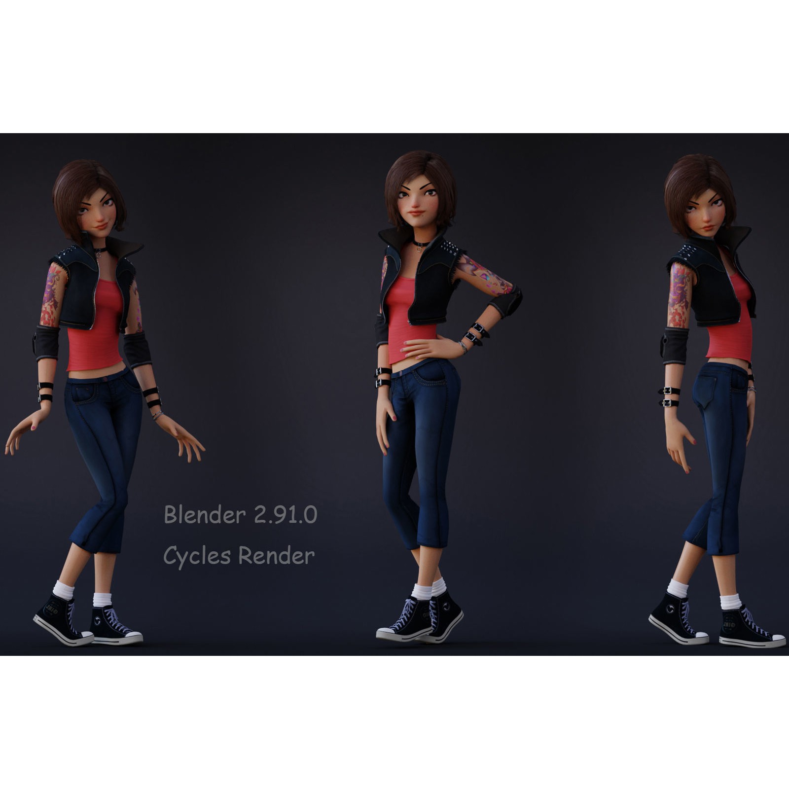 Violet Rig 2 Outfit - Low-Poly Game-Ready 3D Model - View 10