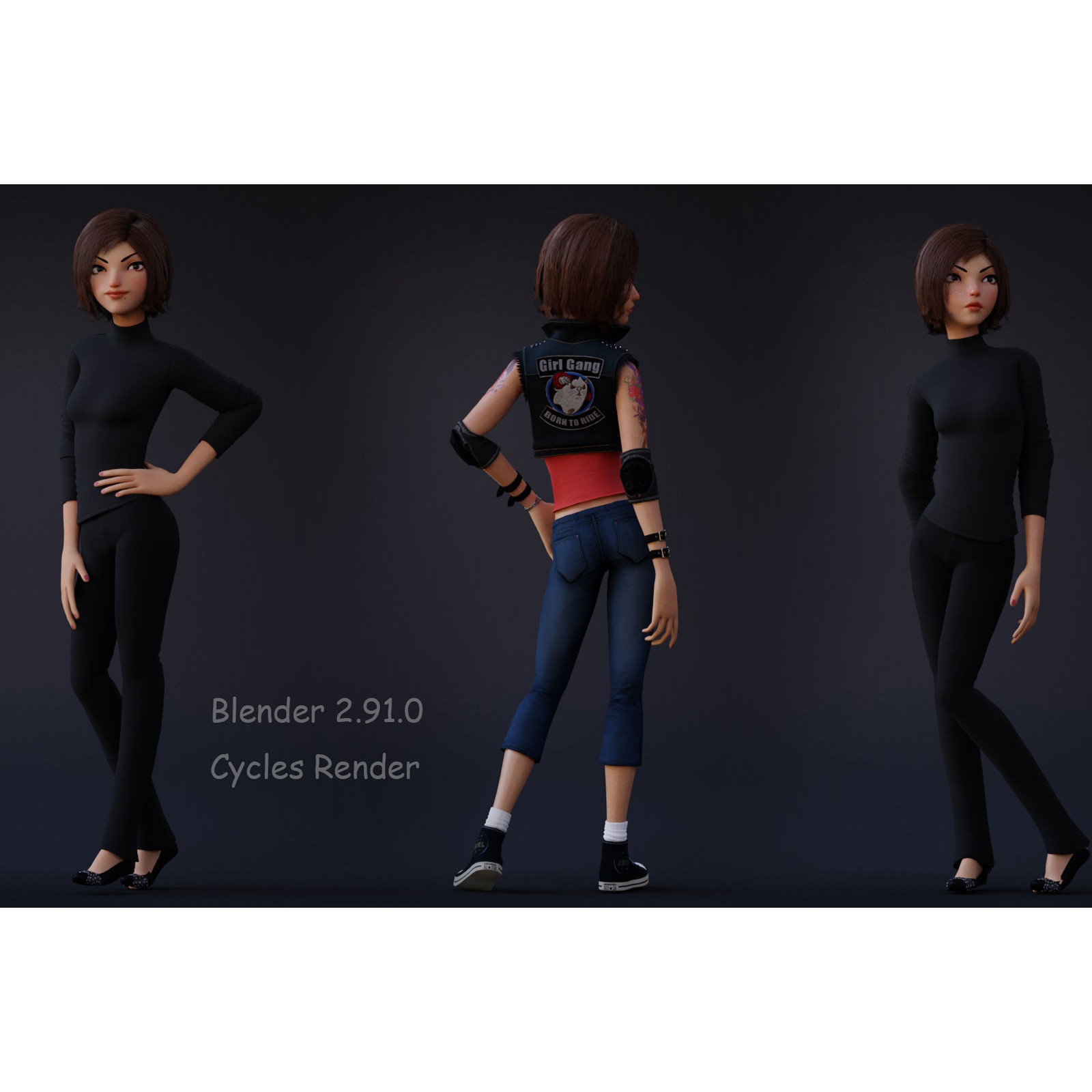 Violet Rig 2 Outfit - Low-Poly Game-Ready 3D Model - View 11