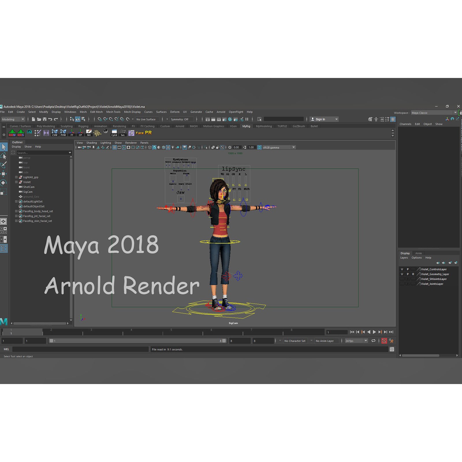Violet Rig 2 Outfit - Low-Poly Game-Ready 3D Model - View 29