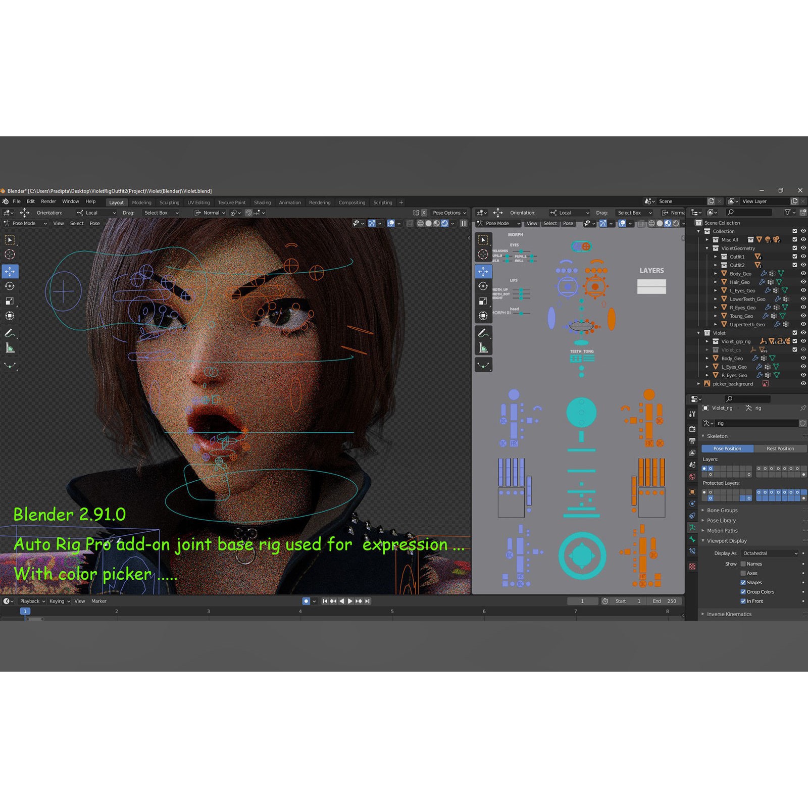 Violet Rig 2 Outfit - Low-Poly Game-Ready 3D Model - View 33