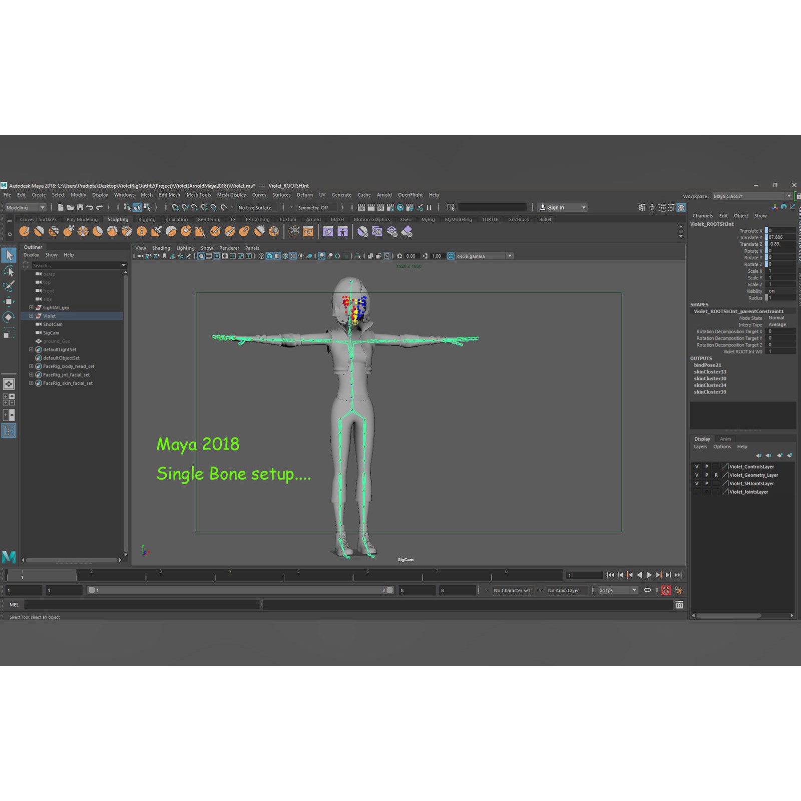 Violet Rig 2 Outfit - Low-Poly Game-Ready 3D Model - View 34