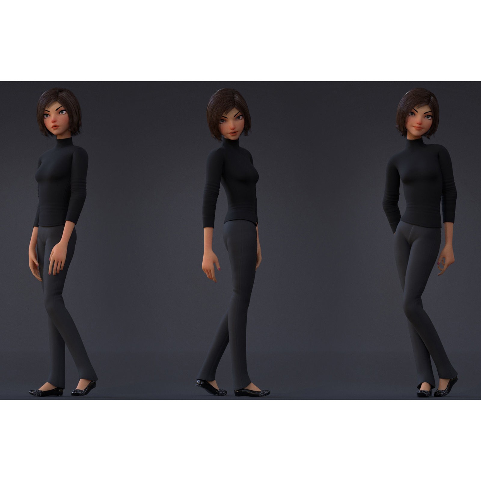 Violet Rig 2 Outfit - Low-Poly Game-Ready 3D Model - View 4