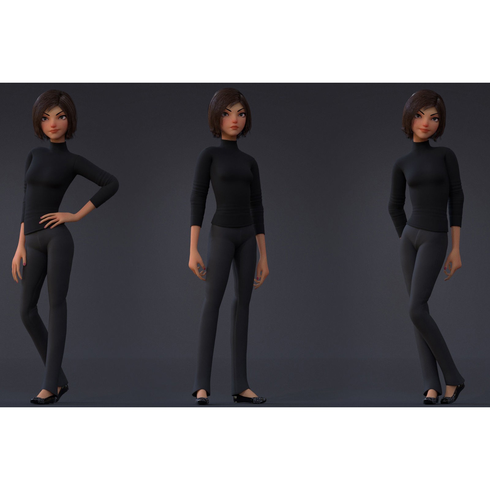 Violet Rig 2 Outfit - Low-Poly Game-Ready 3D Model - View 6
