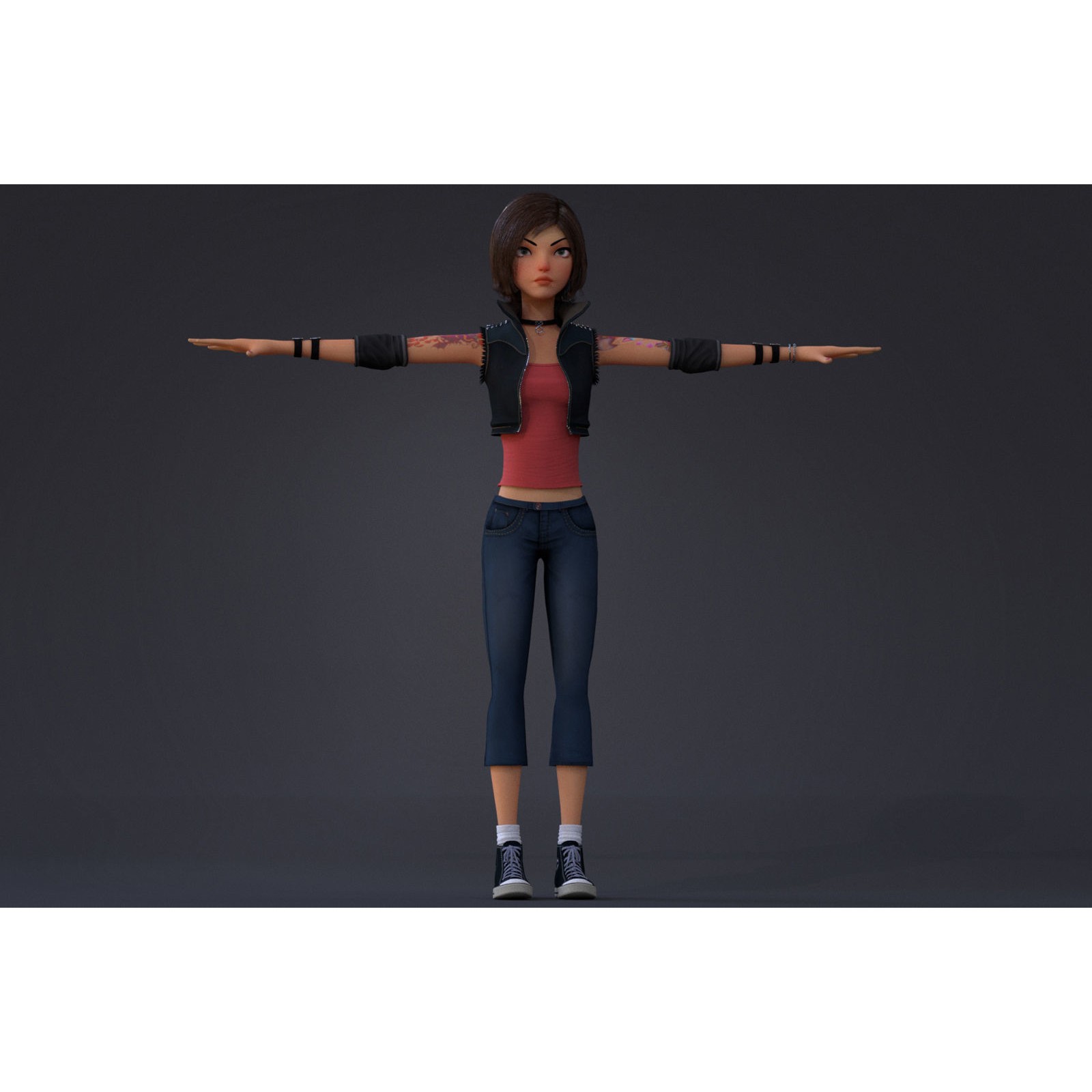 Violet Rig 2 Outfit - Low-Poly Game-Ready 3D Model - View 7