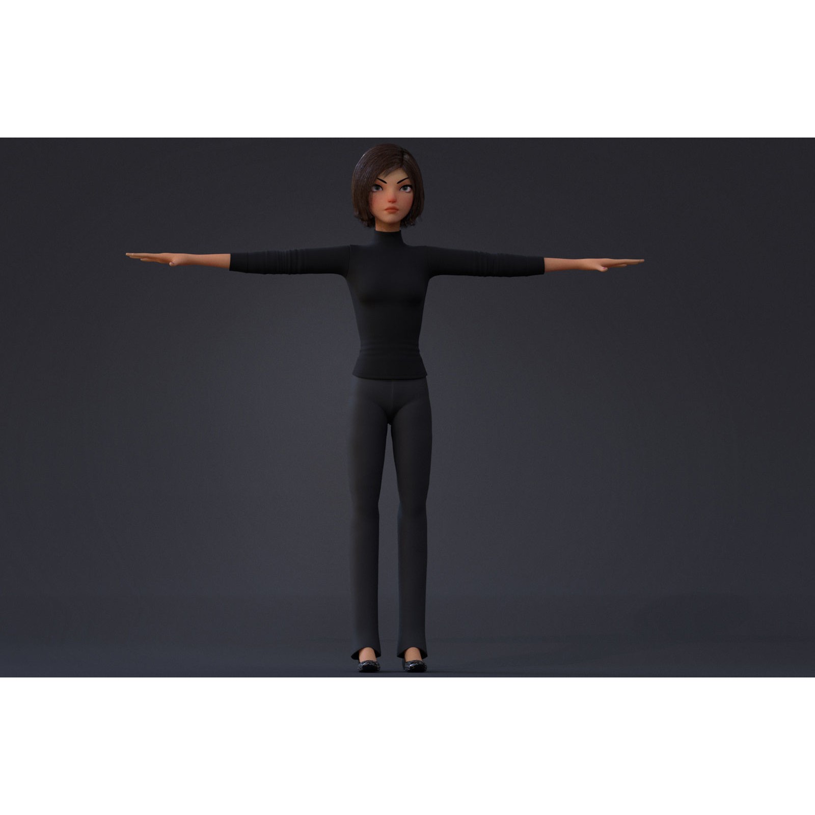 Violet Rig 2 Outfit - Low-Poly Game-Ready 3D Model - View 8